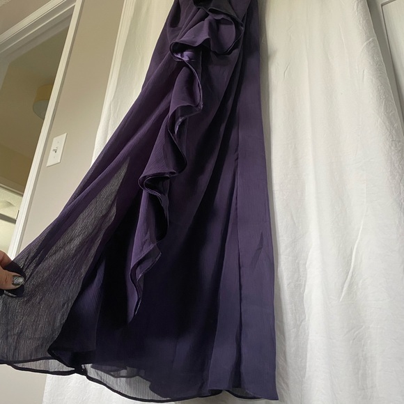 “Lapis” Purple David’s Bridal, Strapless Bridesmaid Dress, Size 0 - Picture 5 of 14